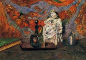 保羅 高更 Still Life with Carafe and Ceramic Figure 保羅 高更 Still Life with Carafe and Ceramic Figure